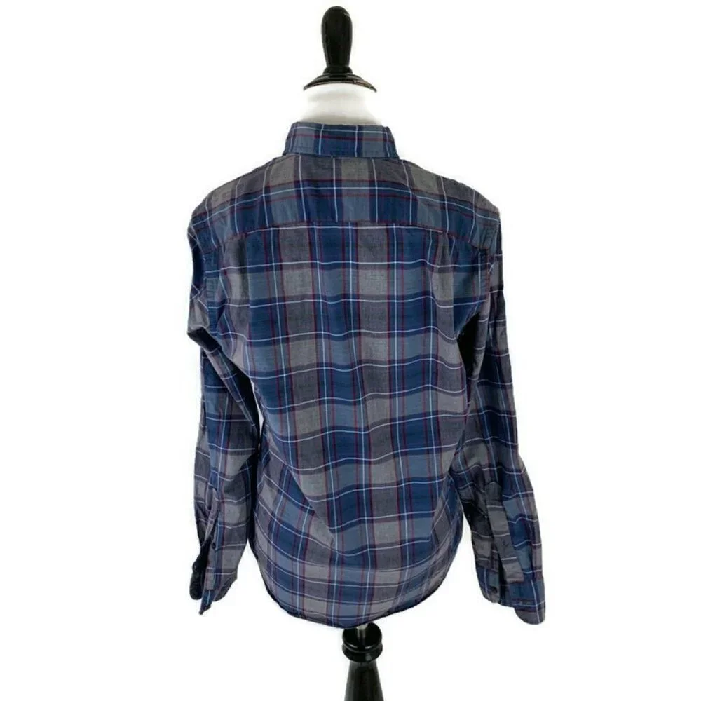 J. Crew Men's Size XS Button Down Shirt Plaid 100% Cotton Fitted